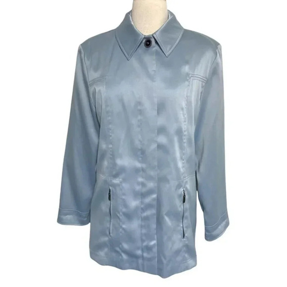 CS signature‎ M ice blue jacket with zipper pockets - Picture 2 of 6